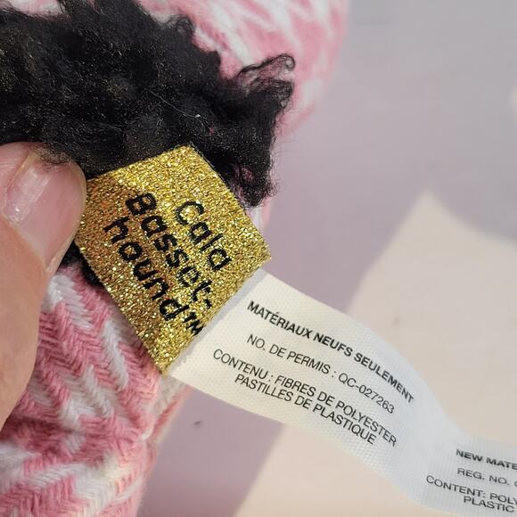 GUND P.Lushes Pets Cala Basset Hound Plush Pink Bow 6" Stuffed Animal Stuffie - Picture 12 of 16